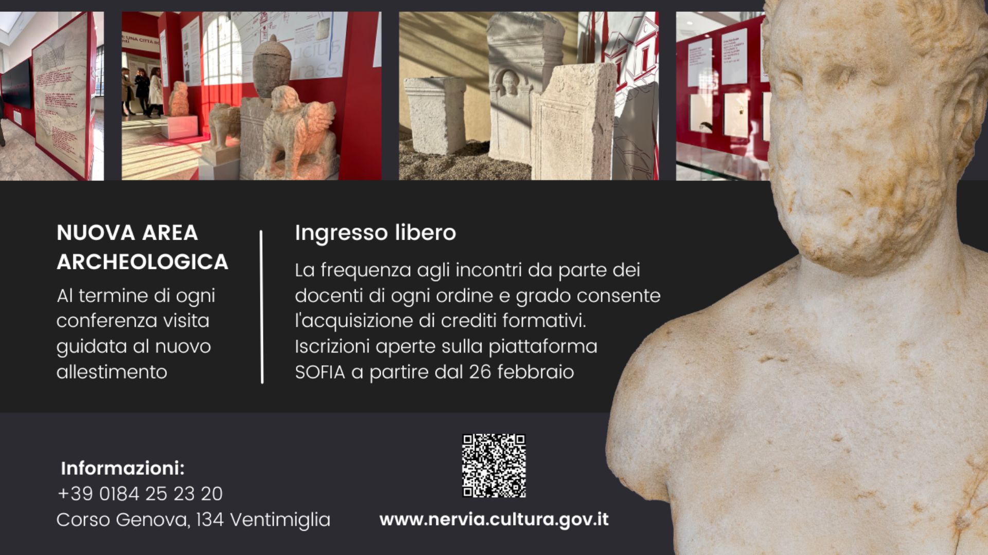 Area Archeologica di Nervia: al via il ciclo di incontri “Incontri con il museo” Giovedì 6 marzo, alle ore 16:00, l’Area Archeologica di Nervia inaugurerà il ciclo di approfondimenti archeologici “Incontri con il museo”, in collaborazione con la Direzione Regionale Musei Nazionali Liguria. L’iniziativa…