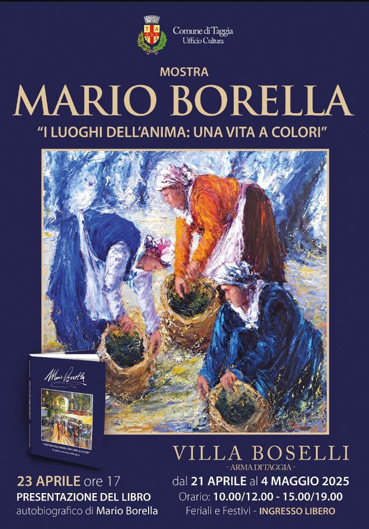 Arma di Taggia celebra l’arte di Mario Borella: presentazione del libro e mostra a Villa Boselli Arma di Taggia (Imperia) – In occasione della “Giornata mondiale del libro e del diritto d’autore”, Villa Boselli si prepara ad ospitare un evento all’insegna dell’arte e della cultura. Mercoledì…