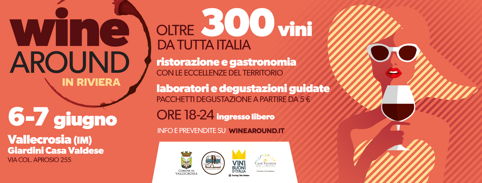 Winearound in Riviera: la Settima Edizione il 6 e 7 Giugno L’atteso evento Winearound in Riviera torna per la sua settima edizione, animando i giardini della Casa Valdese di Vallecrosia (IM) nelle serate del 6 e 7 giugno, dalle 18:00 alle…