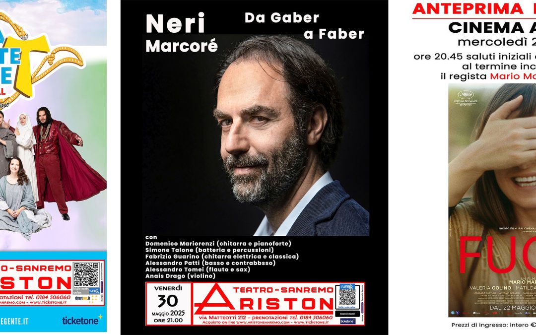 Maggio all’Ariston: Un Mese di Spettacoli Emozionanti tra Musical, Cinema d’Autore e Omaggio ai Giganti della Musica