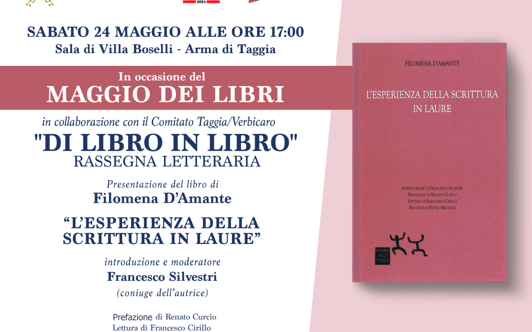 “Di libro in libro” nel “Maggio dei libri”: Sabato 24 Maggio a Villa Boselli