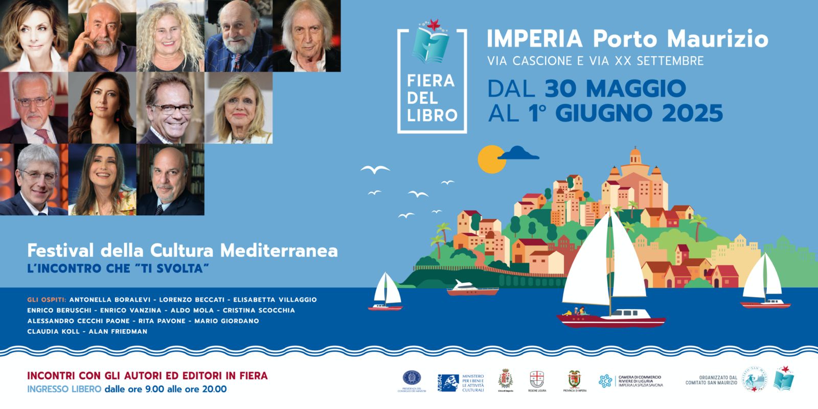 Imperia si prepara ad accogliere la 24ª edizione della Fiera del Libro, un crocevia di cultura mediterranea Imperia – Dal 30 maggio al 1 giugno, le vie del centro storico di Porto Maurizio si trasformeranno nel cuore pulsante della cultura con il ritorno della Fiera del Libro,…